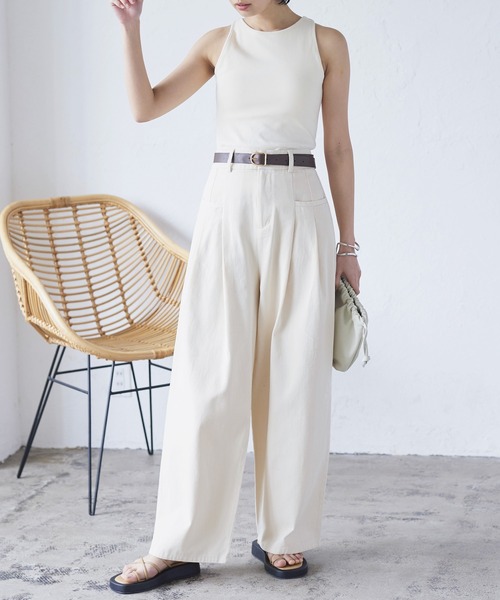 カップ付き天竺アメスリタンクトップ