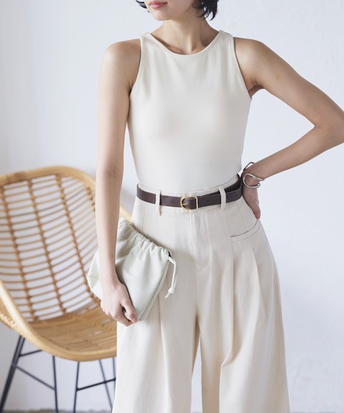 カップ付き天竺アメスリタンクトップ