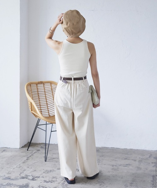 カップ付き天竺アメスリタンクトップ