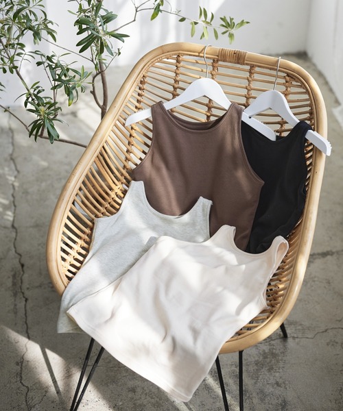 カップ付き天竺アメスリタンクトップ