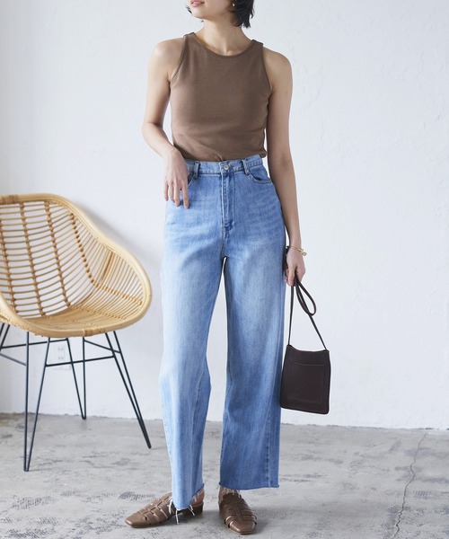 カップ付き天竺アメスリタンクトップ