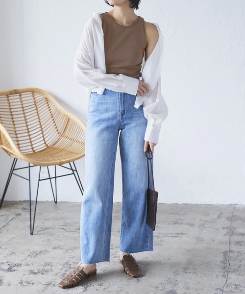 カップ付き天竺アメスリタンクトップ