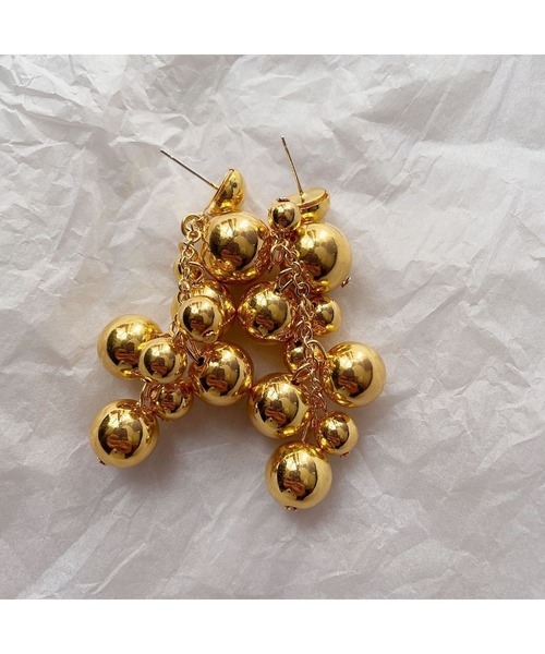 LYEON（リヨン）の「ボールチェーンピアス（ピアス（両耳用）・レディース・ゴールド/シルバー・FREE）」の5枚目の写真