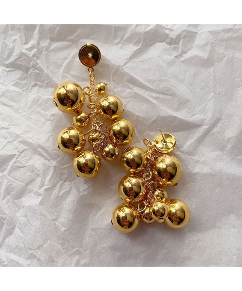 LYEON（リヨン）の「ボールチェーンピアス（ピアス（両耳用）・レディース・ゴールド/シルバー・FREE）」の9枚目の写真