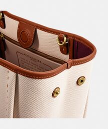 新品 COACH リーストート グラブタンレザー キャンバス ナチュラル