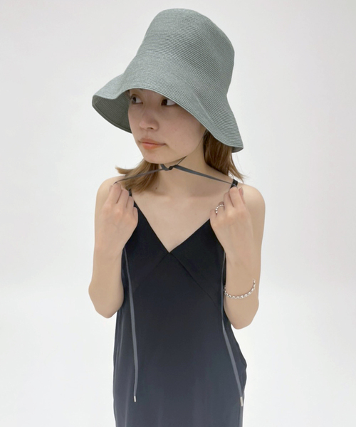 EDIT. FOR LULU（エディットフォールル）の「【ENTWURFEIN/エントワフェイン】ラミーハット（ハット・レディース・ブラック/グリーン・FREE）」の7枚目の写真