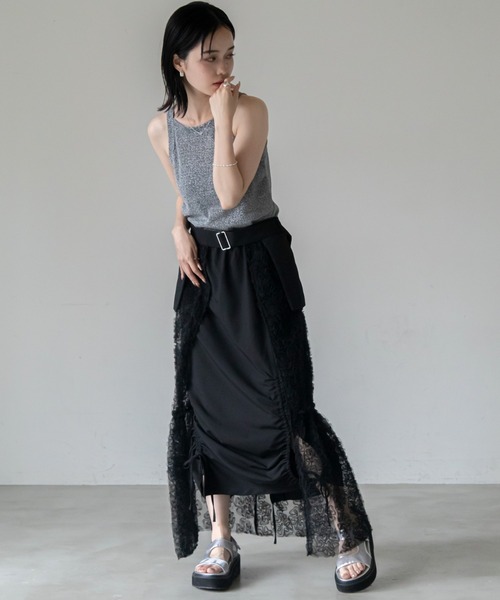 VACANCY（ヴァカンシー）の「フラワーチュールレイヤードスカート（スカート・レディース・ブラック・FREE）」の20枚目の写真