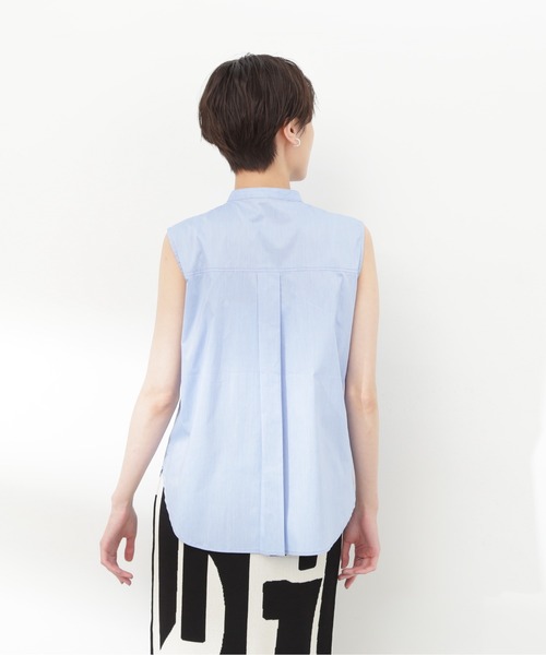 N.（N. Natural Beauty Basic）（エヌエヌナチュラルビューティーベーシック）の「◆ノースリピンタックブラウス（シャツ/ブラウス・レディース・オフホワイト/ブラック/ベージュ/ブルー・MEDIUM）」の14枚目の写真