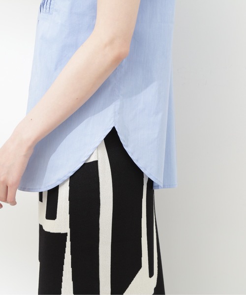 N.（N. Natural Beauty Basic）（エヌエヌナチュラルビューティーベーシック）の「◆ノースリピンタックブラウス（シャツ/ブラウス・レディース・オフホワイト/ブラック/ベージュ/ブルー・MEDIUM）」の20枚目の写真