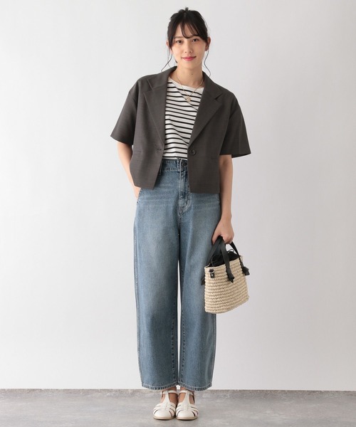 GLOBAL WORK（グローバルワーク）の「リネンライクショートジャケット