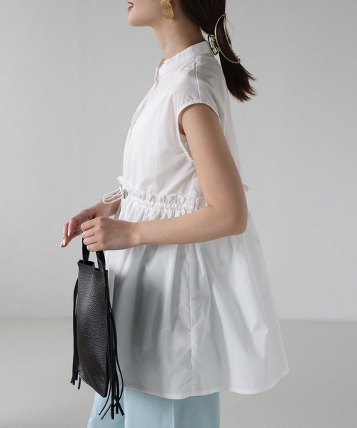 sakishimatokyo（サキシマトーキョー）の「ウエストドロストノースリブラウス（シャツ/ブラウス・レディース・ブラック/オフホワイト/ブルー・FREE）」の18枚目の写真