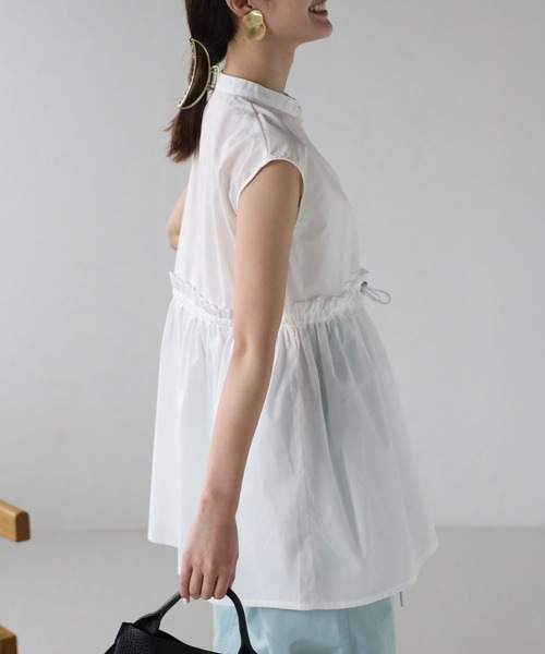 sakishimatokyo（サキシマトーキョー）の「ウエストドロストノースリブラウス（シャツ/ブラウス・レディース・ブラック/オフホワイト/ブルー・FREE）」の19枚目の写真