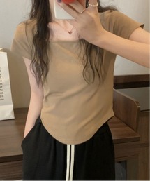 【SETUP7】シンプルUネックTシャツ KNF012