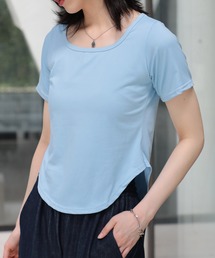 【SETUP7】シンプルUネックTシャツ KNF012