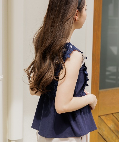 flower（フラワー）の「ブーケビスチェ（キャミソール・レディース・ベージュ/ネイビー・FREE）」の11枚目の写真
