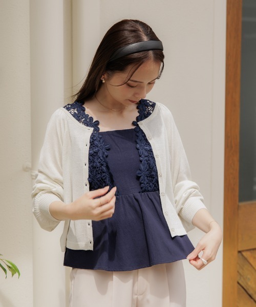 flower（フラワー）の「ブーケビスチェ（キャミソール・レディース・ベージュ/ネイビー・FREE）」の16枚目の写真