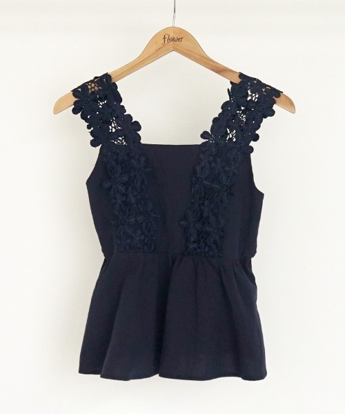 flower（フラワー）の「ブーケビスチェ（キャミソール・レディース・ベージュ/ネイビー・FREE）」の21枚目の写真