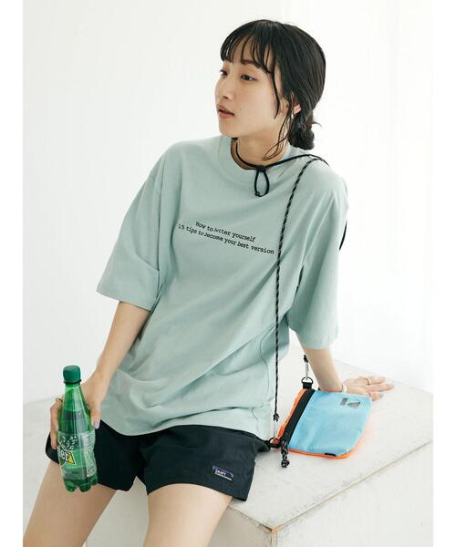 CRAFT STANDARD BOUTIQUE(クラフトスタンダードブティック)の「15TIPS TEE(Tシャツ/カットソー・レディース・ホワイト/ブラック/ライトグリーン・L/M/XL)」の8枚目の写真