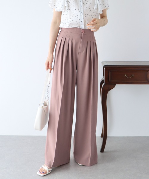 BLUEEAST（ブルーイースト）の「タックスラックス（スラックス・レディース・ブラック/アイボリー/グレー/ピンク/ベージュ/ブラウン・MEDIUM/SMALL）」の6枚目の写真