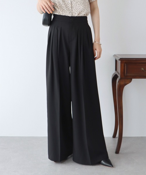 BLUEEAST（ブルーイースト）の「タックスラックス（スラックス・レディース・ブラック/アイボリー/グレー/ピンク/ベージュ/ブラウン・MEDIUM/SMALL）」の7枚目の写真