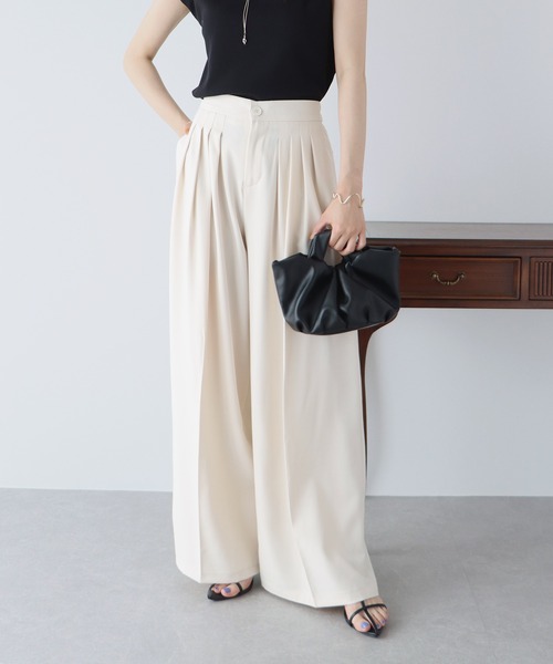 BLUEEAST（ブルーイースト）の「タックスラックス（スラックス・レディース・ブラック/アイボリー/グレー/ピンク/ベージュ/ブラウン・MEDIUM/SMALL）」の12枚目の写真