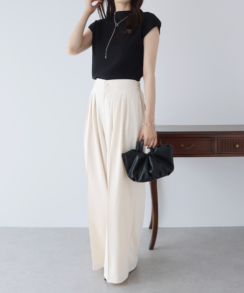 BLUEEAST（ブルーイースト）の「タックスラックス（スラックス・レディース・ブラック/アイボリー/グレー/ピンク/ベージュ/ブラウン・MEDIUM/SMALL）」の15枚目の写真