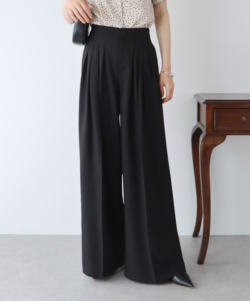 BLUEEAST（ブルーイースト）の「タックスラックス（スラックス・レディース・ブラック/アイボリー/グレー/ピンク/ベージュ/ブラウン・MEDIUM/SMALL）」の18枚目の写真