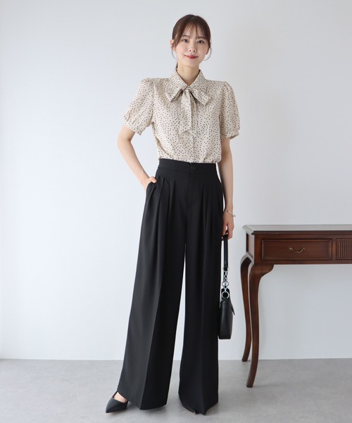 BLUEEAST（ブルーイースト）の「タックスラックス（スラックス・レディース・ブラック/アイボリー/グレー/ピンク/ベージュ/ブラウン・MEDIUM/SMALL）」の21枚目の写真