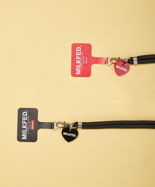 MILKFED.(ミルクフェド)の「MILKFED. PHONE STRAP(スマホグッズ・レディース・ブラック/レッド・ONE SIZE)」の4枚目の写真