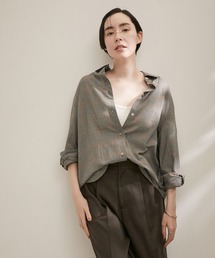 SALON adam et rope' | 【NIPPON CULTURE】コットンワッシャーローンオーバーシャツ　無地/チェック(シャツ/ブラウス)