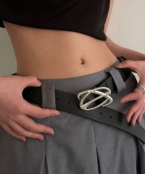 Oval Logo シルバーバックルベルト（ベルト）｜Vipoa（ヴィポア）の