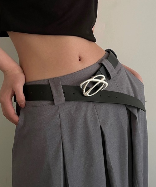 Oval Logo シルバーバックルベルト（ベルト）｜Vipoa（ヴィポア）の