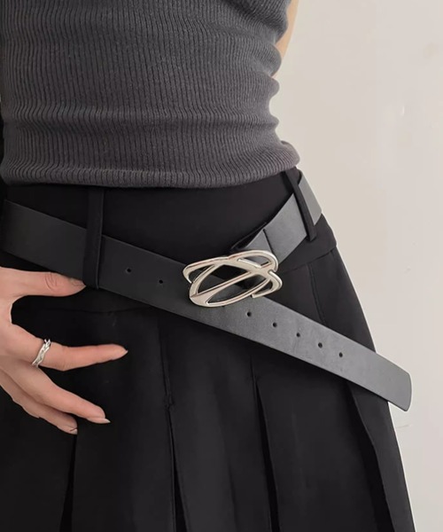Oval Logo シルバーバックルベルト（ベルト）｜Vipoa（ヴィポア）の