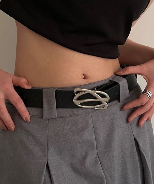 Oval Logo シルバーバックルベルト（ベルト）｜Vipoa（ヴィポア）の