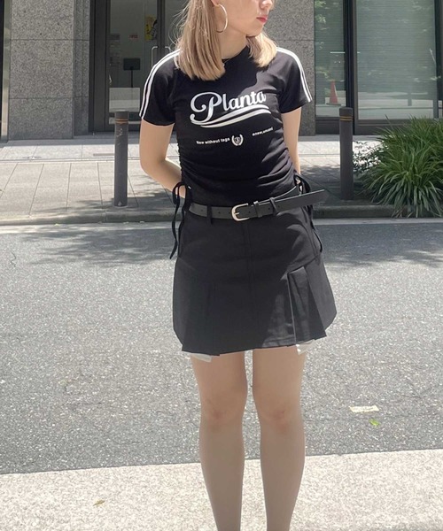 SPIGA（スピーガ）の「ﾍﾞﾙﾄ付裾ﾌﾟﾘｰﾂﾐﾆｽｶｰﾄ（スカート・レディース・グレー/ブラック・MEDIUM/SMALL）」の20枚目の写真