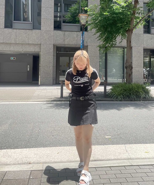 SPIGA（スピーガ）の「ﾍﾞﾙﾄ付裾ﾌﾟﾘｰﾂﾐﾆｽｶｰﾄ（スカート・レディース・グレー/ブラック・MEDIUM/SMALL）」の21枚目の写真