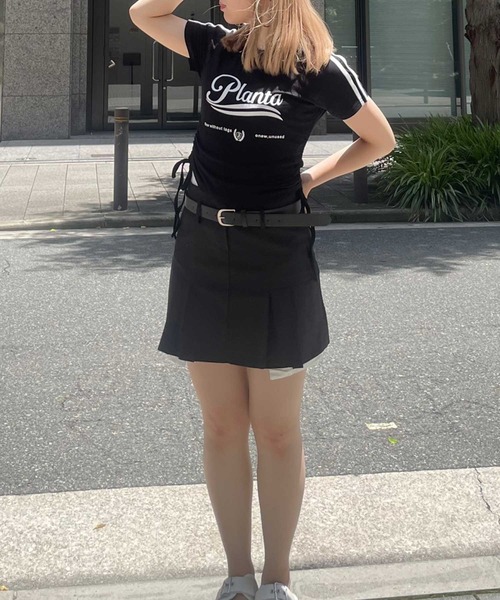 SPIGA（スピーガ）の「ﾍﾞﾙﾄ付裾ﾌﾟﾘｰﾂﾐﾆｽｶｰﾄ（スカート・レディース・グレー/ブラック・MEDIUM/SMALL）」の22枚目の写真