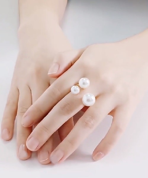 Ritomo De Ricco（リトモ・デ・リコ）の「サイズフリー　淡水パールリング（リング・レディース・ゴールド・FREE）」の7枚目の写真
