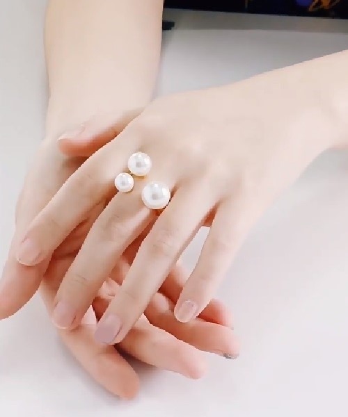 Ritomo De Ricco（リトモ・デ・リコ）の「サイズフリー　淡水パールリング（リング・レディース・ゴールド・FREE）」の6枚目の写真