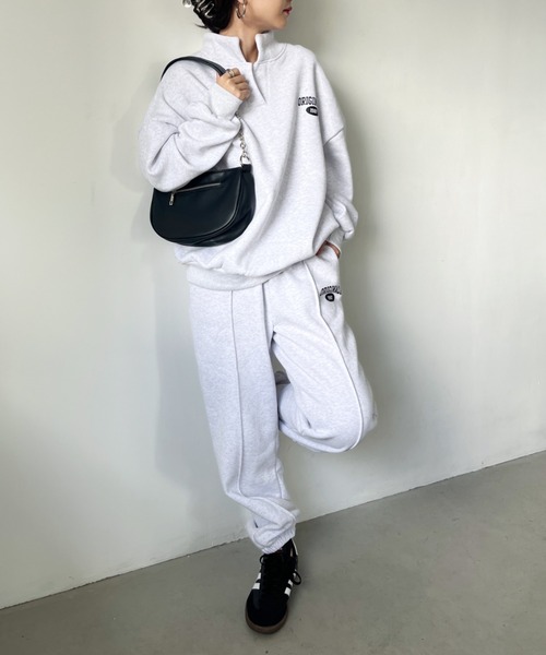 CLEA（クレア）の「【セットアップ対応】ワンポイントルーズスウェットパンツ（スウェットパンツ・レディース・グレー/ブラック・FREE）」の12枚目の写真