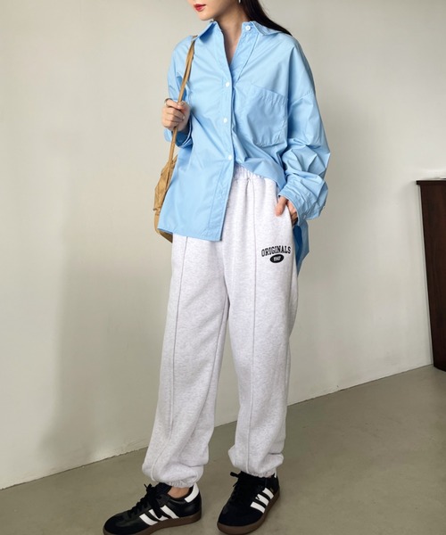 CLEA（クレア）の「【セットアップ対応】ワンポイントルーズスウェットパンツ（スウェットパンツ・レディース・グレー/ブラック・FREE）」の14枚目の写真