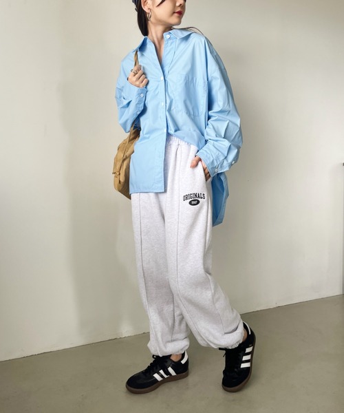 CLEA（クレア）の「【セットアップ対応】ワンポイントルーズスウェットパンツ（スウェットパンツ・レディース・グレー/ブラック・FREE）」の16枚目の写真