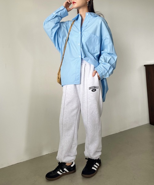 CLEA（クレア）の「【セットアップ対応】ワンポイントルーズスウェットパンツ（スウェットパンツ・レディース・グレー/ブラック・FREE）」の15枚目の写真