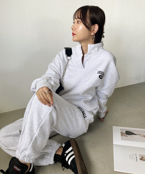 CLEA（クレア）の「【セットアップ対応】ワンポイントルーズスウェットパンツ（スウェットパンツ・レディース・グレー/ブラック・FREE）」の11枚目の写真