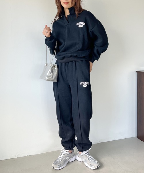 CLEA（クレア）の「【セットアップ対応】ワンポイントルーズスウェットパンツ（スウェットパンツ・レディース・グレー/ブラック・FREE）」の5枚目の写真