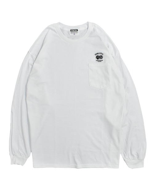 DOUBLE STEAL(ダブルスティール)の「ダイス刺繍 長袖ポケットTシャツ(Tシャツ/カットソー・メンズ・ブラック/ホワイト・X-LARGE/LARGE/MEDIUM)」の1枚目の写真