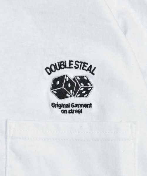 DOUBLE STEAL(ダブルスティール)の「ダイス刺繍 長袖ポケットTシャツ(Tシャツ/カットソー・メンズ・ブラック/ホワイト・X-LARGE/LARGE/MEDIUM)」の5枚目の写真