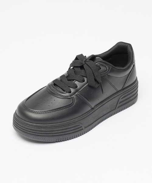 【KIXI】★Strapless Cow Leather Sneaker★3cm厚底スニーカー KIXI】☆Strapless Cow Leather Sneaker☆3cm厚底スニーカー
