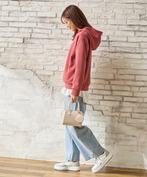 Honeys（ハニーズ）の「ローカット厚底スニーカー（スニーカー・レディース・ホワイト/ホワイト×グレー/ホワイト系その他/ホワイト×ブラック/ブラック/ホワイト×シルバー/キャメル・S/LL/L/M）」の17枚目の写真