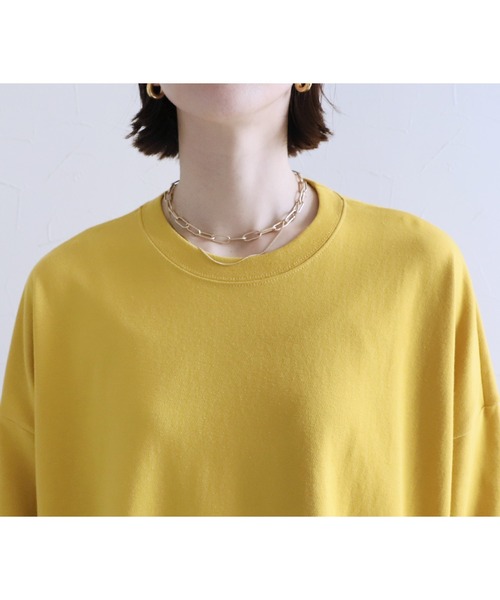reca(レカ)の「二重織バック刺繍ロンT(Tシャツ/カットソー・レディース・オートミール/チャコール/グレイッシュベージュ/イエロー/ナチュラル・FREE)」の22枚目の写真